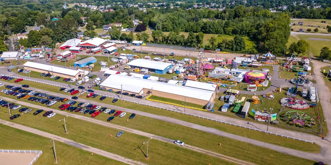 birds-eye view of the Herkimer County Fair