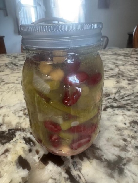 pickled three bean salad in can.