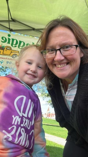 Woman and Child selfie